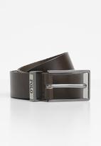 POLO - Enzo leather belt - brown