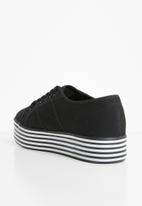 black and white superga platform
