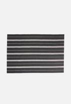 Kitchen Craft - Stripe woven placemat - black