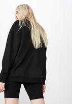 Factorie - Oversized crew neck sweater - black