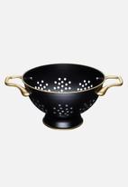 Kitchen Craft - Matte black and brass colander - 24cm