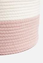 Sixth Floor - Two-toned cotton rope basket - pink