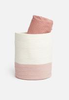 Sixth Floor - Two-toned cotton rope basket - pink