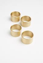 Sixth Floor - Ella napkin ring set of 4 - brass
