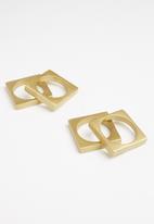 Sixth Floor - Kito napkin ring set of 4 - brass