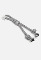 Pet Collection - Double rope double knot toy - black & white
