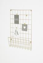 H&S - Wall mounted office rack - gold
