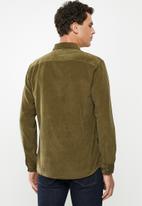 Only & Sons - Georg long sleeve solid corduroy shirt - khaki