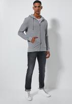 Superbalist - Noel zip through hoodie - grey