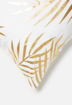 Sixth Floor - Palm cushion cover - metallic gold