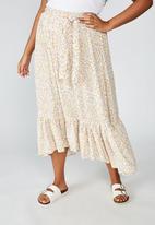 Cotton On - Curve gypsy tiered maxi skirt bobby floral paisley - multi