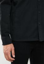 Only & Sons - Gavin long sleeve twill workwear overshirt - black