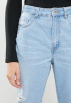 Factorie - Ripped mom jeans - blue