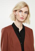 Vero Moda - Inez 3/4 zip blazer boo - mahogany