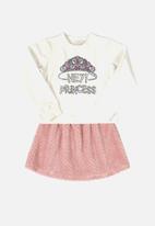Quimby - Blouse & skirt set - white & pink 