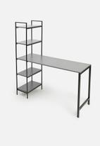 Sixth Floor - Hudson desk and shelf unit - storm grey