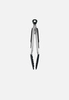 OXO - 9 inch silicone tongs - silver 