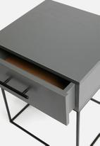 Sixth Floor - Hudson 1 drawer bedside table - storm grey