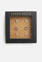 Keren Bella - Trend stud 3 pack - silver