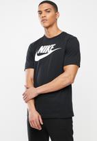 Nike - Nsw icon futura short sleeve tee - black & white 