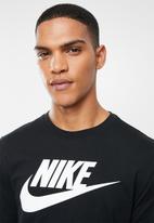 Nike - Nsw icon futura short sleeve tee - black & white 