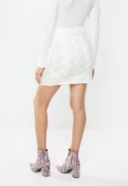 Missguided - Cable mini skirt - white
