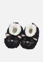 snoozies!® - Baby cat furry footpal - black
