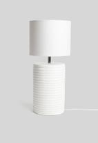 SF Collection - Ridges lamp base - white