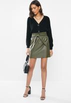 Vero Moda - Awardbelt short coated skirt - green