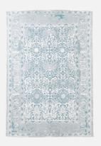 Sixth Floor - Antique printed rug - blue