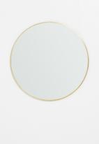 Sixth Floor - Cleo round mirror - gold 