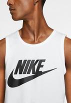 Nike - Nsw icon futura tank - white &  black