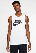 Nike - Nsw icon futura tank - white &  black