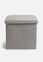 H&S - Storage ottoman with lid - charcoal
