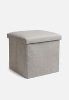 H&S - Storage ottoman with lid - charcoal