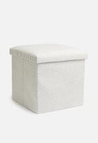 H&S - Storage ottoman with lid - grey