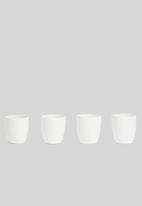 Urchin Art - Espresso mug set of 4 - white glazed