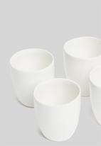 Urchin Art - Espresso mug set of 4 - white glazed