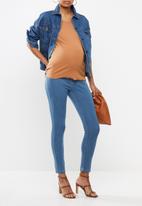 Missguided - Maternity over bump vice superstretchy skinny jean - blue