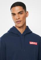 Levi’s® - T3 graphic boxtab fleece hoodie - blue