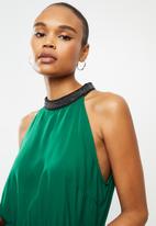 Jacqueline de Yong - Onyx sleeveless high neck dress - green