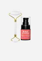 hey gorgeous - Stone Crystal Quartz Stone Roller + Free Mini Happily Ever After Serum