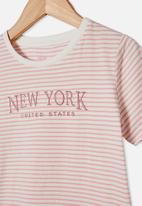 Cotton On - Penelope short sleeve tee - zephyr stripe New York