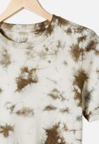 Free by Cotton On - Free boys long line tee - silver sage tie dye