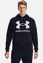 Under Armour - UA rival fleece big logo hoodie - black