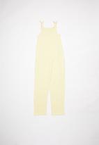 name it - Fania sl culotte jumpsuit - yellow & white 