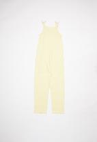name it - Fania sl culotte jumpsuit - yellow & white 