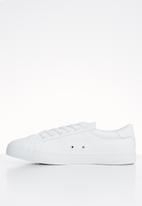POLO - Oliver plain vamp leather sneaker - white