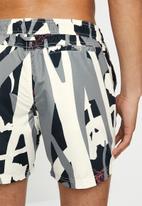 Cotton On - Swim short - grey abstract reeds