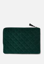 Typo - Oxford 13 inch laptop case vlt - quilted deep green